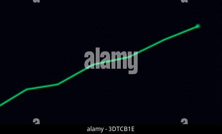 Financial Market Growth Trend Line Showing Economic Upturn Signal Stock Photo