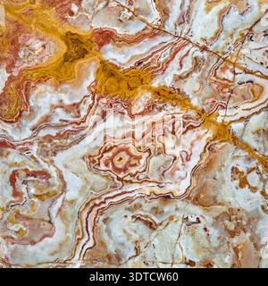 Banded calcite onyx marble tile Stock Photo