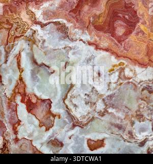 Banded calcite onyx marble tile Stock Photo