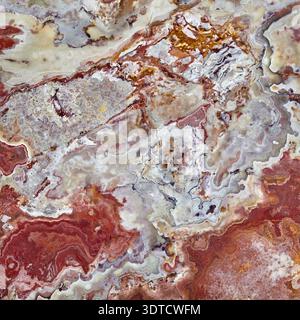 Banded calcite onyx marble tile Stock Photo