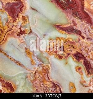 Banded calcite onyx marble tile Stock Photo