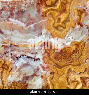 Banded calcite onyx marble tile Stock Photo