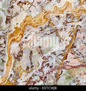 Banded calcite onyx marble tile Stock Photo