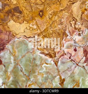 Banded calcite onyx marble tile Stock Photo