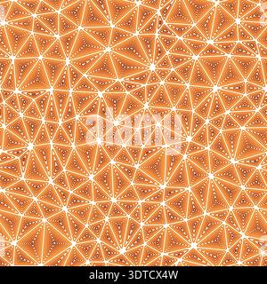 Vector seamless pattern. Compact shape size. Multiple repeated inner triangles. Single color tone style. Repeatable pattern. Stylish vector tiles. Stock Vector
