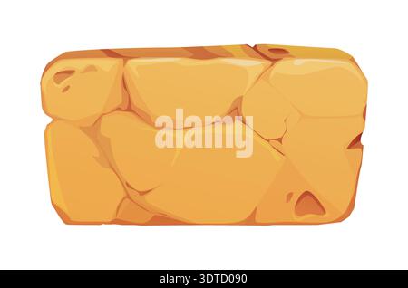 Ancient Egypt game sandstone tablet game icon Stock Vector
