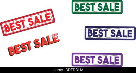 Sale Badges Set Discount Labels and Promotional Stamps. Stock Vector