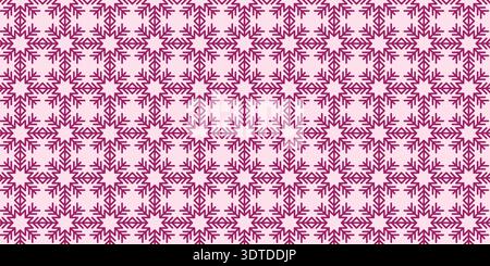 Snowflake Seamless Pattern Winter Christmas Textile Fabric Background. Stock Vector
