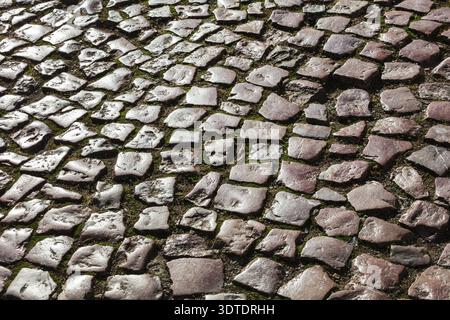 Pavement from the beautiful stones as background Stock Photo