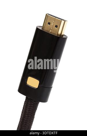 New hdmi cable on a white background Stock Photo