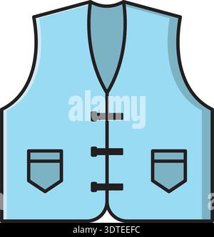 Simple safety vest icon. Symbol and sign vector illustration design ...