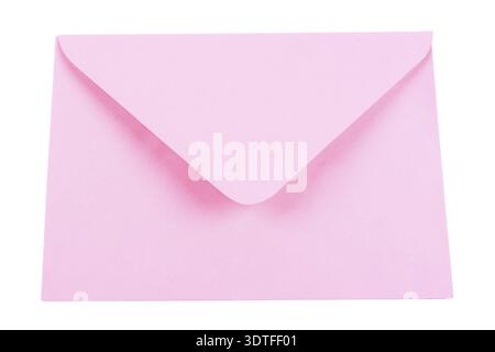 Pink envelope on a white background Stock Photo