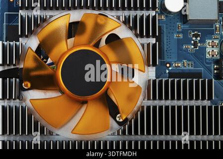 Modern computer graphics card close up Stock Photo