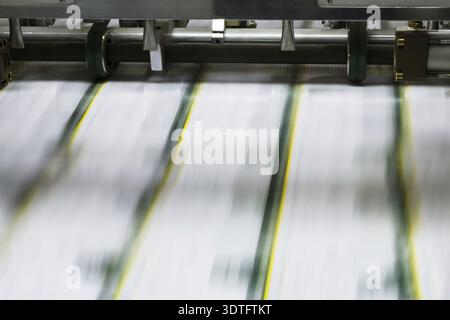 Polygraphic process in a modern printing house Stock Photo