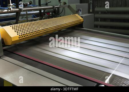 Polygraphic process in a modern printing house Stock Photo