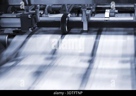 Printing process in a modern printing house Stock Photo