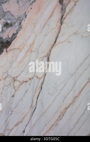 Calacatta Creme marble texture in beige tone, natural background. Stock Photo