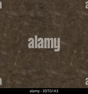Dark brown marble texture with natural pattern. Seamless square background, tile ready. Stock Photo