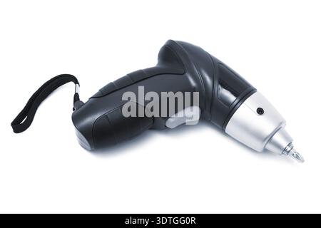 Cordless screwdriver on a white background Stock Photo