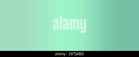 Long banner, gradient. Blurred soft mint green background to advertise natural products. Copy space Stock Photo