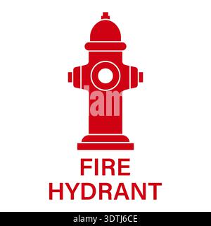 Fire Hydrant Icon Symbol. Vector Illustration. Stock Vector