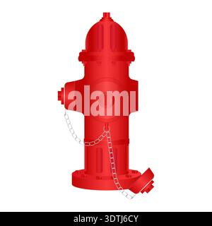 Red Fire Hydrant. Vector Illustration. Stock Vector