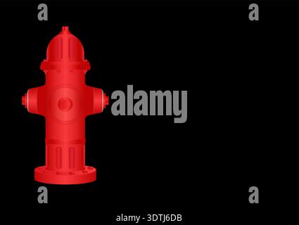 Red Fire Hydrant. Vector Illustration. Stock Vector