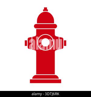 Fire Hydrant Icon Symbol. Vector Illustration. Stock Vector