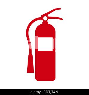 Fire Extinguisher Sign Symbol. Vector Illustration Isolated on White Background. Stock Vector