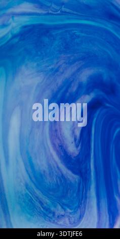 Pigment wave defocused paint spill blend blue Stock Photo