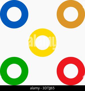 Colorful seamless abstract geometric background with circles. Simple background texture for print. Modern minimalist vector pattern with circular grid Stock Vector