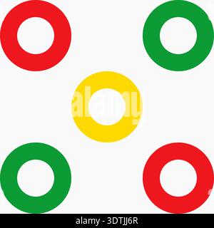 Colorful seamless abstract geometric background with circles. Simple background texture for print. Modern minimalist vector pattern with circular grid Stock Vector