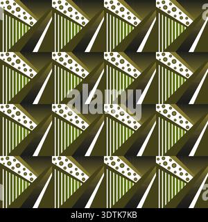 seamless pattern Geometry shapes with gradient Stock Vector