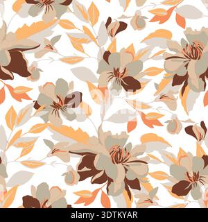 Vector floral seamless pattern Stock Vector