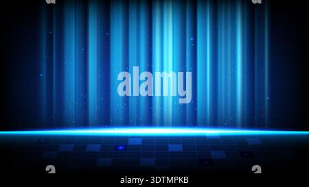Abstract digital grid with blue tech lines forming square patterns ...