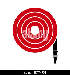 Fire Hose Reel Sign Symbol. Vector Illustration. Stock Vector