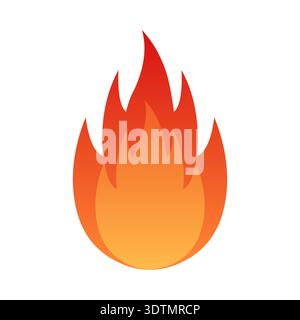 Fire Flame Sign Symbol. Vector Illustration. Stock Vector