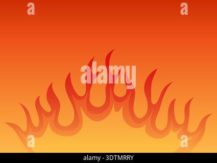 Fire Flames Background. Vector Illustration. Stock Vector
