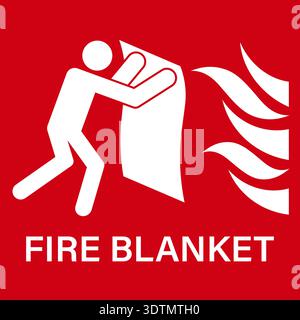 Fire Blanket Sign Symbol. Vector Illustration. Stock Vector