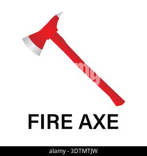Fire Axe Sign Symbol. Firefighter Axe. Vector Illustration. Stock Vector