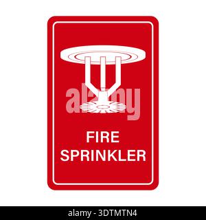 Fire Sprinkler Icon Symbol. Automatic Fire Extinguishing System. Vector Illustration. Stock Vector