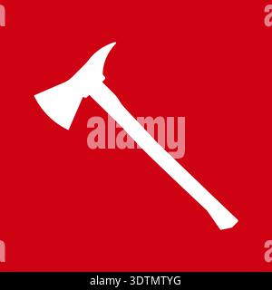 Fire Axe Sign Symbol. Firefighter Axe. Vector Illustration. Stock Vector