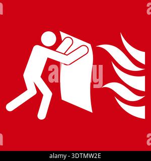 Fire Blanket Sign Symbol. Vector Illustration. Stock Vector