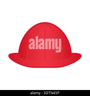 Firefighter Helmet. Fireman Hat. Vector Illustration Isolated on White Background. Stock Vector