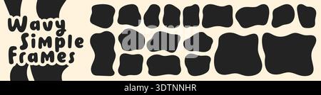 Black restangle frames with place for text. Stock Vector