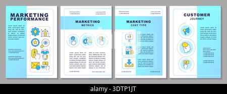 Marketing performance brochure layout Stock Vector