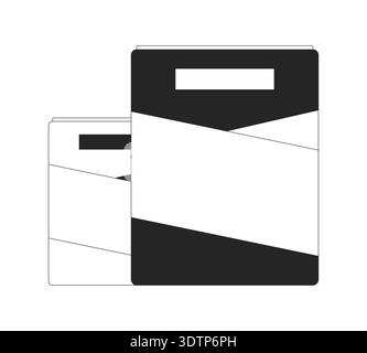 Paint cans containers 2D line object Stock Vector