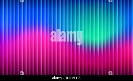 Glass effect colorful gradient striped vector background. Abstract creative bright refracted textured backdrop for presentations, banners Stock Vector