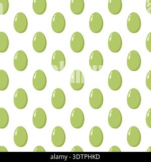 Green Easter Egg Pattern Seamless Stock Vector