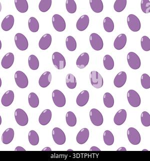 Purple Easter Egg Pattern Seamless Stock Vector